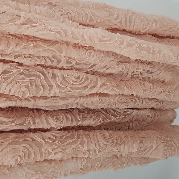 Trixxi Boho Blush rosette Croquette Blush pink maxi ball gown dress - Picture 7 of 7